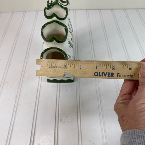 Vintage Five finger fan ceramic bud vase - Picture 7 of 7